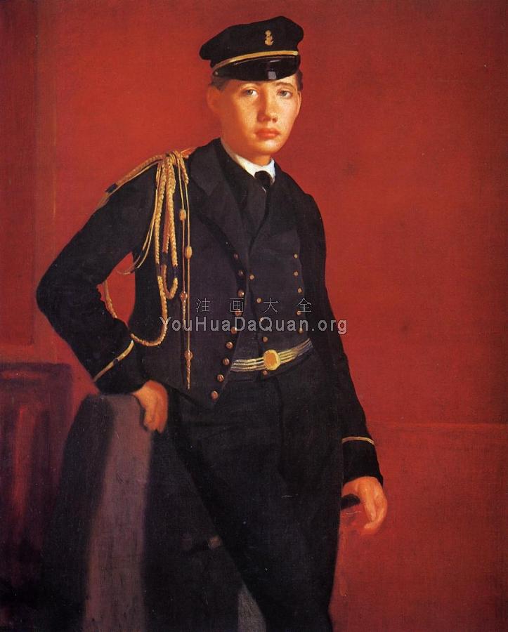 Achille De Gas (The Artist Brother) in the Uniform of a Cade - 埃德加·德加